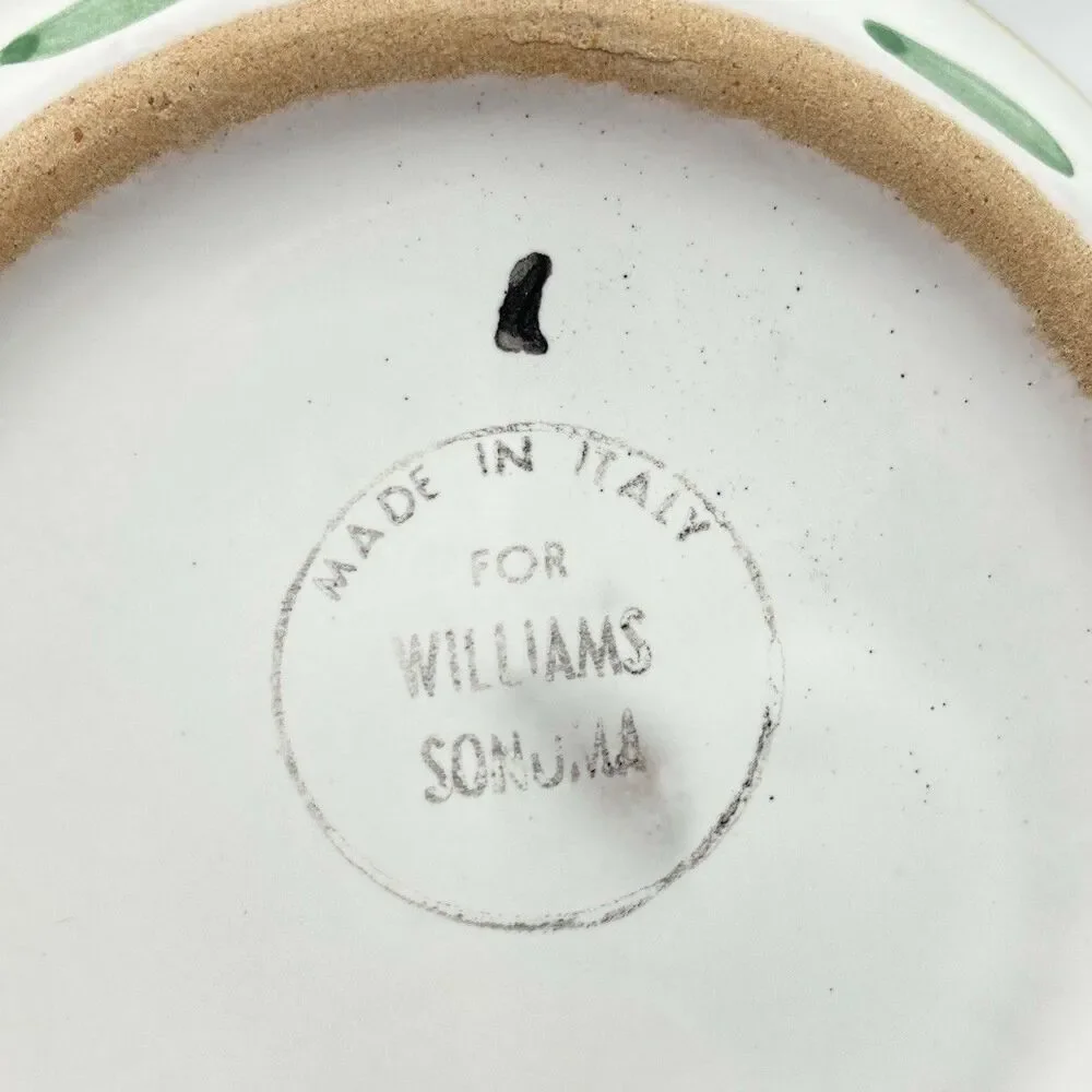 Vtg Williams Sonoma Tournesol Italy Handpainted Sugar Bowl with Lid Blue White
